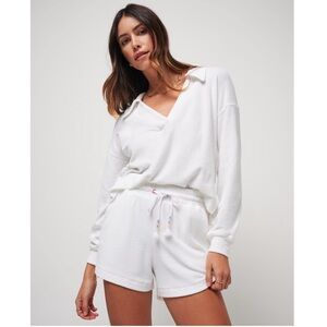 Travis Mathew Back In The Sun White Terry Shorts